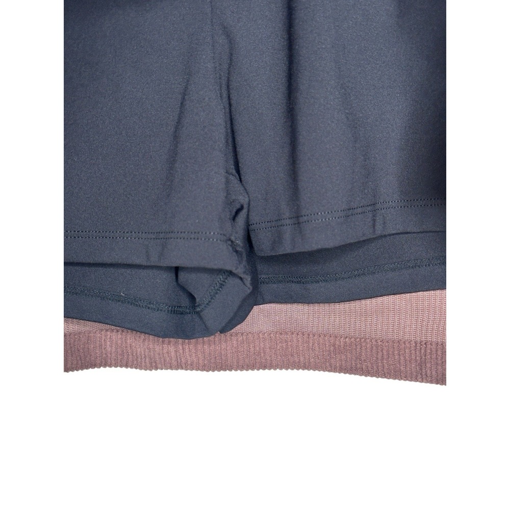 NEW HALARA High Waisted Cocoa Brown  A Line Mini Corduroy Skirt Skort XL X-LARGE - Picture 7 of 9